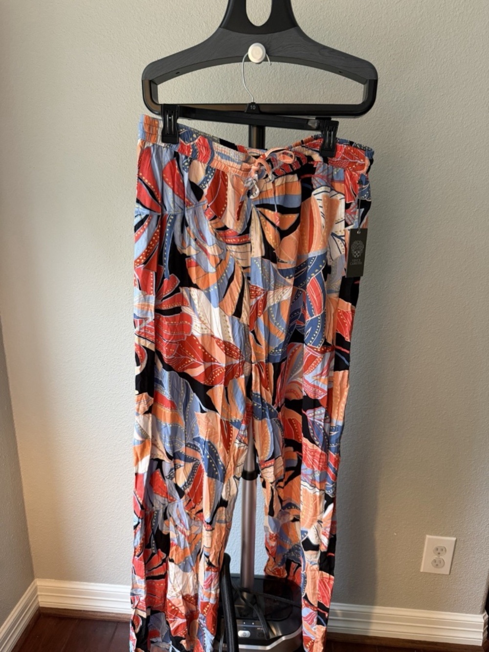 Vince Camuto Women’s Multicolor Abstract Drawstring Pants Elastic Waist L